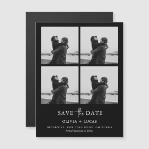 Colagem de Fotos Moderna Magnética Save The Date C