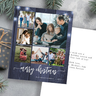 Colagem de fotos no orçamento Cartão de Natal Merr