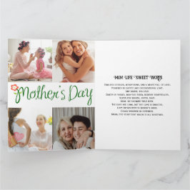 Colagem de Fotos 'Nós Te Amamos' Cartão do Dia das