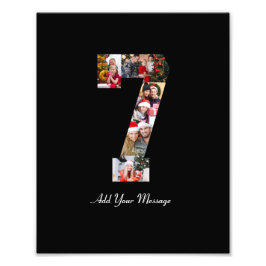 Colagem de Fotos Número 7 Preto e Branco