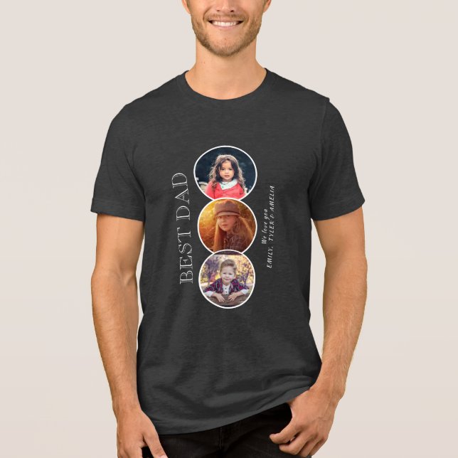 Colagem de Fotos Oval no Dia 3 do Pai do Melhor Pa (Frente)