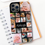 Colagem de Fotos Personalizada 17 Colagem de Sua C<br><div class="desc">Crie a sua própria capa de telefone personalizada de fotocélula a cores personalizada utilizando este modelo de colagem de fotografias com 17 imagens em diferentes formas e tamanhos para acomodar uma variedade de imagens e o seu nome, monograma ou outro texto na sua escolha de estilos de fonte (mostrados numa...</div>