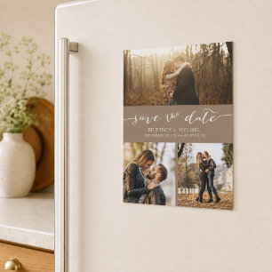 Colagem de Fotos Personalizada Bege Salve o Dia