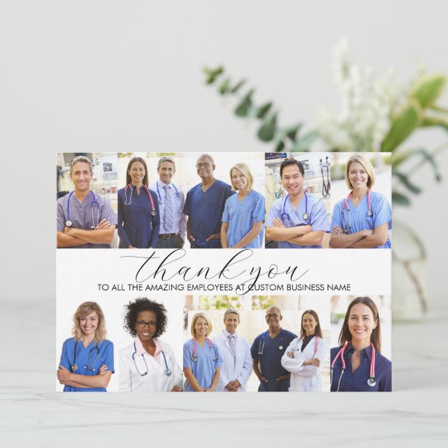 Colagem de Fotos Personalizada de Agradecimento a  (Em pé/Frente)