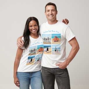 Colagem de Fotos Personalizada e Camisa de Texto