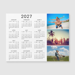 Colagem de Fotos Personalizada Ímã de Calendário 2