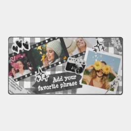 Colagem de Fotos Personalizada Retro Y2K em Preto