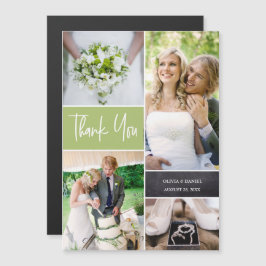 Colagem de Fotos Personalizadas de Casamento Verde
