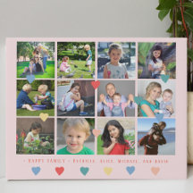 Colagem de fotos personalizadas nome da família co