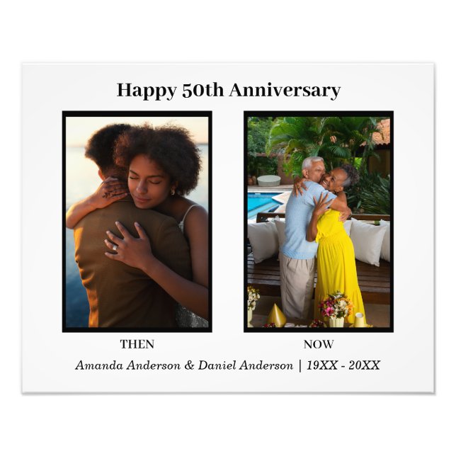 Colagem de Fotos Preto e Branco 2 Aniversário (Frente)