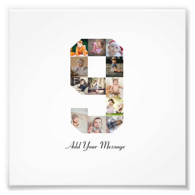 Colagem de Fotos Preto e Branco Número 9 (Frente)