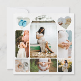 Colagem de Fotos Simples Anúncio de Mãe a Caminho