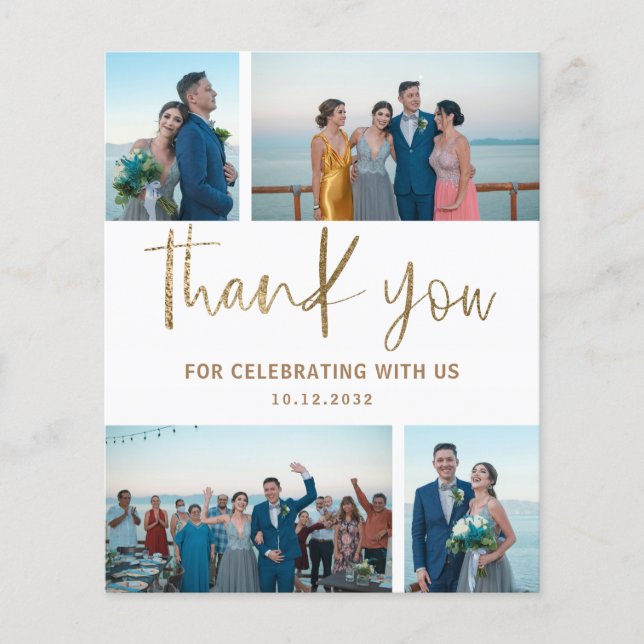 Colagem de Fotos Simples de Orçamento Obrigado Cas (Frente)