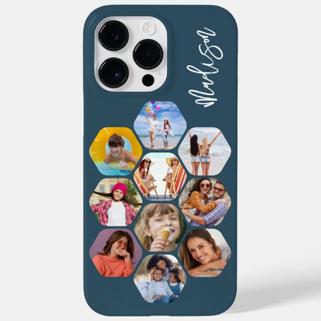 Colagem de Fotos Simples Moderna Personalizada Cas (Verso)