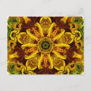 Colagem de girassol - Cartão postal