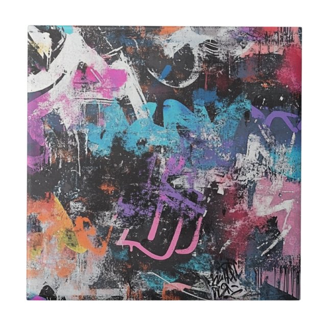 Colagem de Grafite Urbana com Cores Intensas Pintu (Frente)