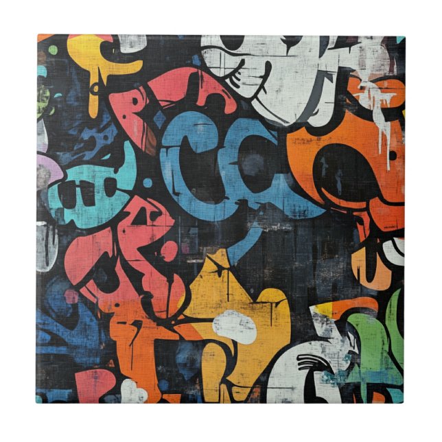 Colagem de Grafite Urbana com Cores Intensas Pintu (Frente)