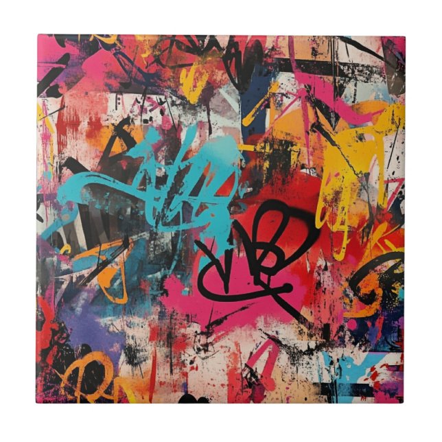 Colagem de Grafite Urbana com Pintura de Cores Int (Frente)