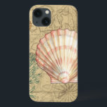 Colagem de Mapa Costeiro<br><div class="desc">Não há nada parecido com este mapa da vida marinha. Essa coleção translúcida desses conchas excelente em qualquer produto. Dá uma sensação de safra à imagem e captura a vida marinha submarina. Inclui uma cinta rosada e branca e um invólucro colorido de sépia.</div>