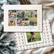Colagem de Natal de Família com Múltiplas Fotos Mo