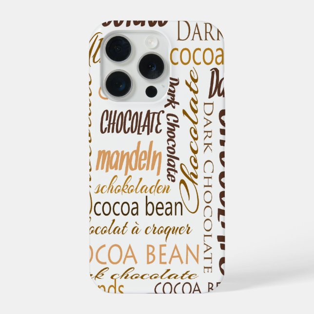 Colagem de Palavras de Tipografia de Chocolate Mul (Verso)