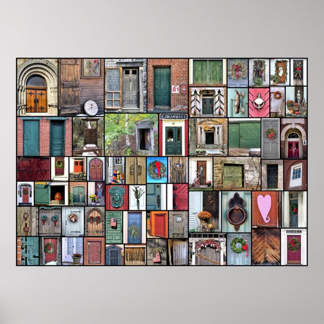Colagem de portas 28 x 20 poster (Frente)