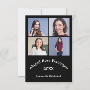 Colagem de Quatro Fotos - Anúncio de Formatura 3x5