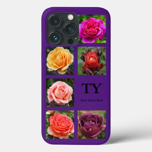 Colagem de rosas nº 1-3 iPhone 13 Pro Case (Verso)
