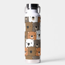 Colagem de rostos bonitos de urso