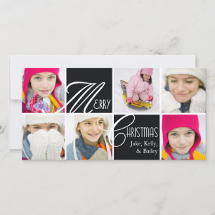 Colagem de Script de Natal em Cartão de Saudação P