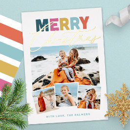 Colagem de Script Feliz Natal Cartão de Férias em 