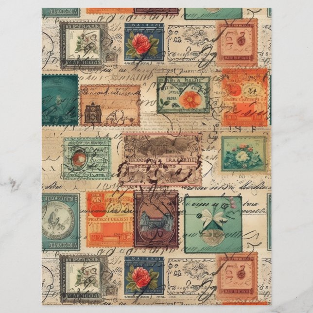 Colagem de selos postais de fantasia 6 (Verso)