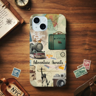 Colagem de Viagem Vintage