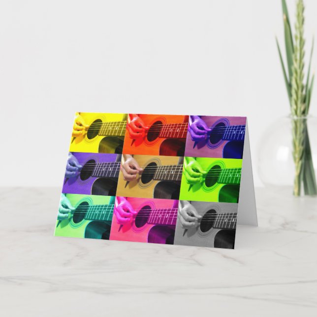 Colagem de Violões - Cartão de Saudação de Vazio (Frente)