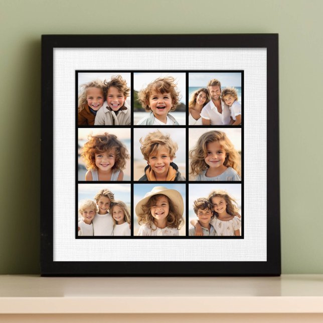 Colagem do Instagram com 9 fotos (Frameable Photo Collage Photo Print)