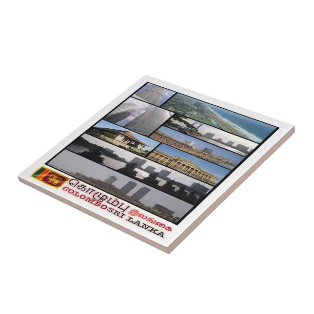 Colagem do zLK012 COLOMBO, Sri Lanka, Ásia, (Lateral)