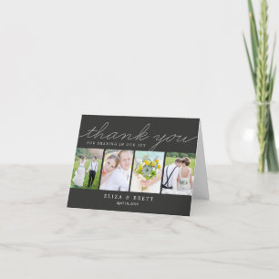 Colagem Doce Cartão de Agradecimento de Casamento