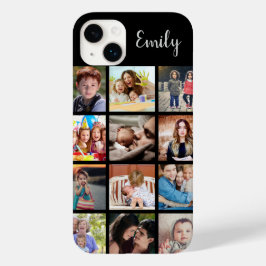 Colagem e nome personalizados de fotos da família