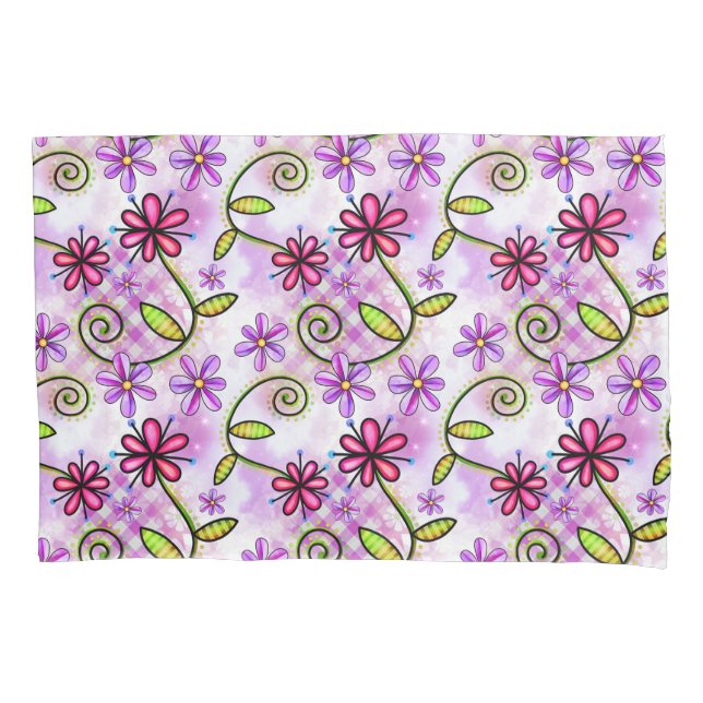 Colagem Floral do Arco-Íris Holográfico (Frente)