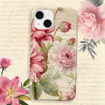 Colagem Floral Francesa Elegante Antique Vintage<br><div class="desc">Estilo francês artístico e elegante,  cor-de-rosa e borrão floral com escrita antiga e pergaminho bege.</div>