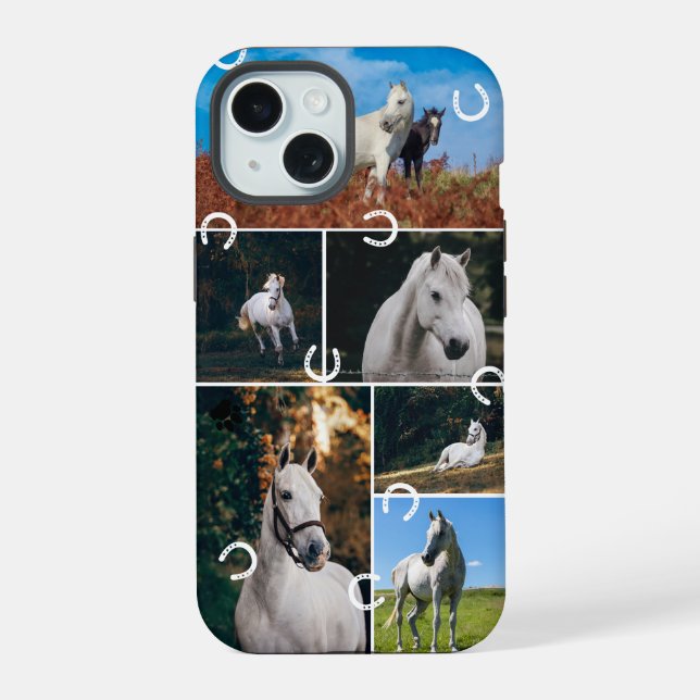 Colagem Fotográfica de Cavalos Bonitos (Verso)