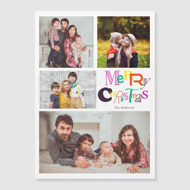 colagem fotográfica de natal brilhante tipografia  (Frente)