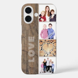 Colagem Fotográfica Rustic Wood Personalizada 4 Pe