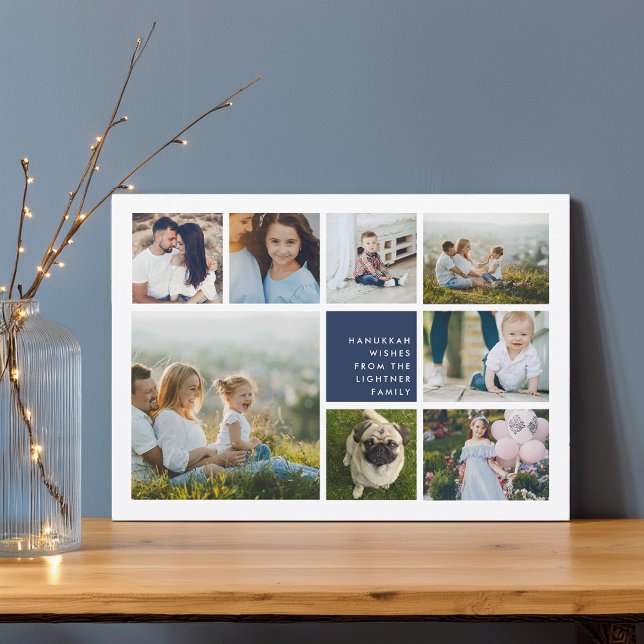 Colagem Moderna | Cartão com fotos de Hanukkah (Criador carregado)