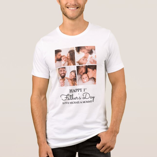 Colagem Moderna Fofa Feliz Primeiro Dia dos Pais (Frente)