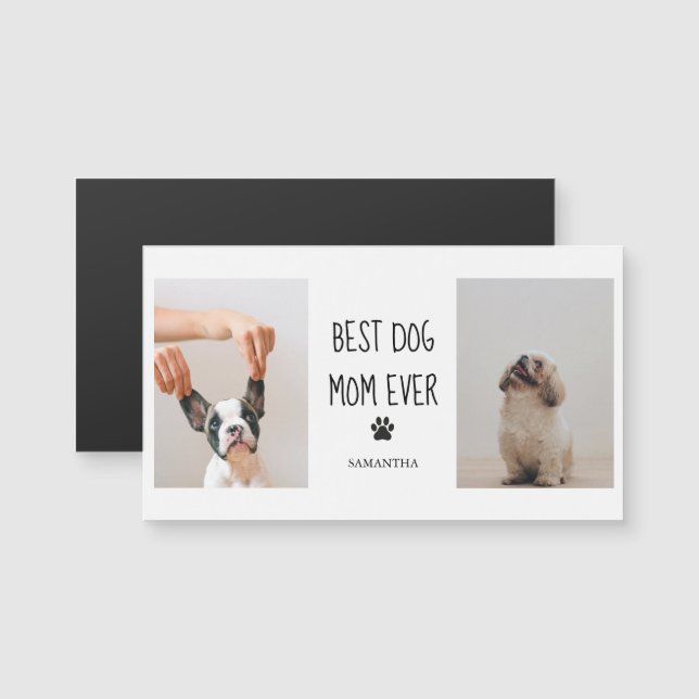 Colagem Moderna Melhor Mãe Cachorro de Todos os Te (Frente/Verso)