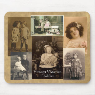 Colagem Mousepad das crianças do Victorian do
