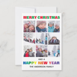 Colagem Natal Feliz Arco-íris - Cartão de Natal 3x