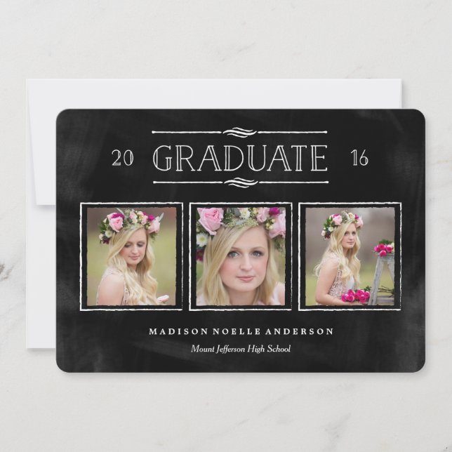 Colagem no Anúncio de Graduação em Chalk (Frente)