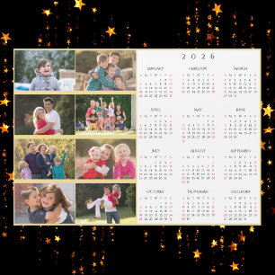 Colagem Personalizada de 8 Fotos Família Calendári